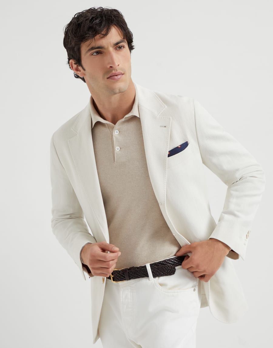 Polo-style sweater Sand Man - Brunello Cucinelli