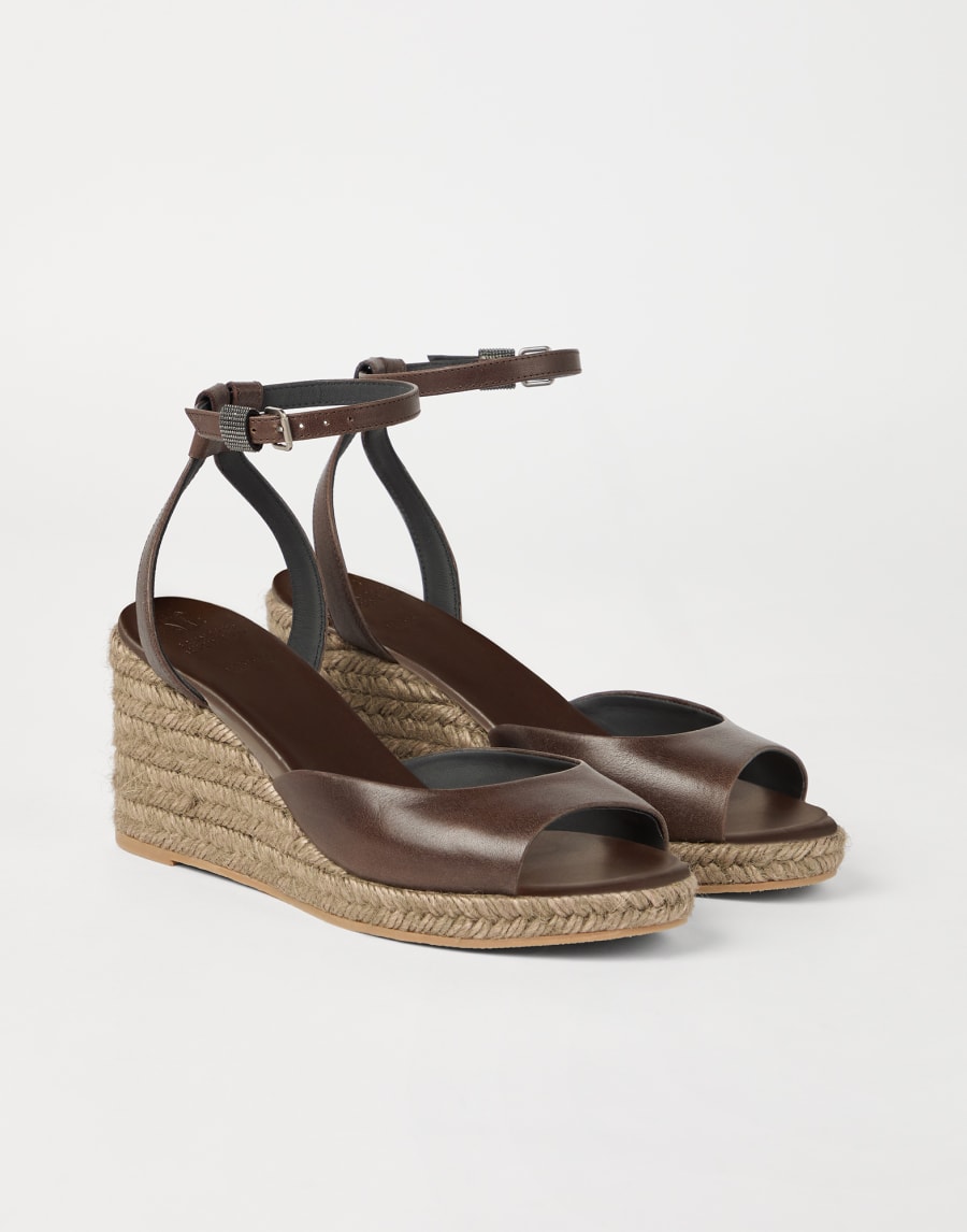 Espadrilles with monili Brown Woman - Brunello Cucinelli