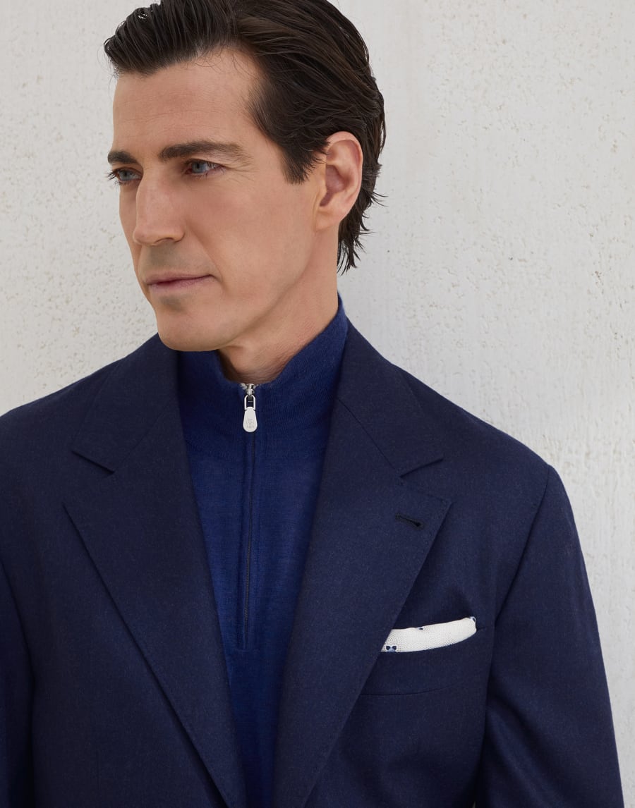 Deconstructed blazer Marine Blue Man - Brunello Cucinelli