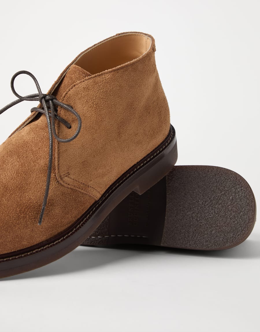Suede Chukka boot Cognac Man - Brunello Cucinelli