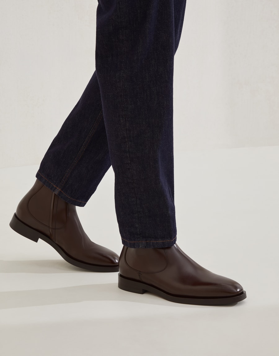 Calfskin boots Brown Man - Brunello Cucinelli