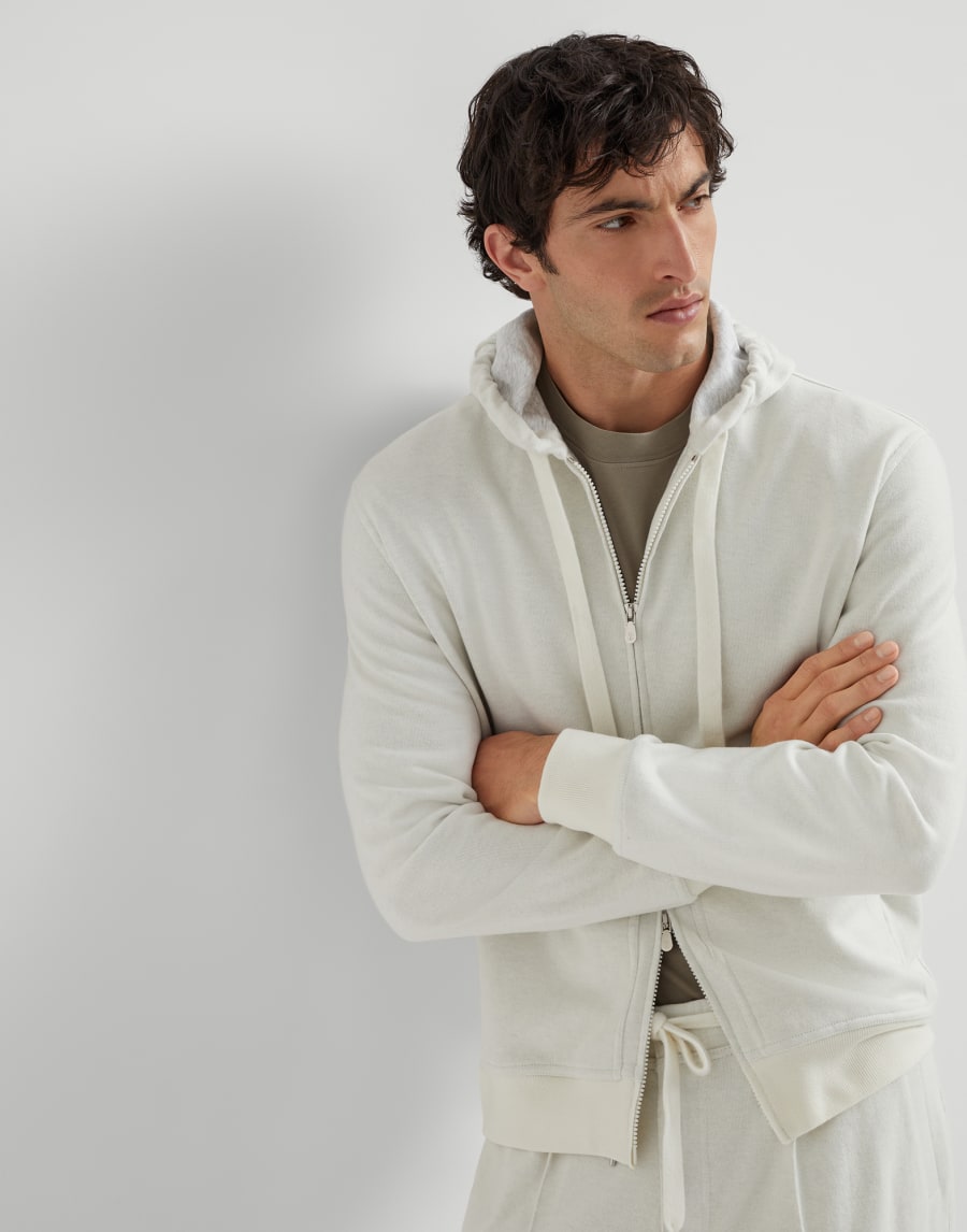 Double cloth sweatshirt Off-White Man - Brunello Cucinelli