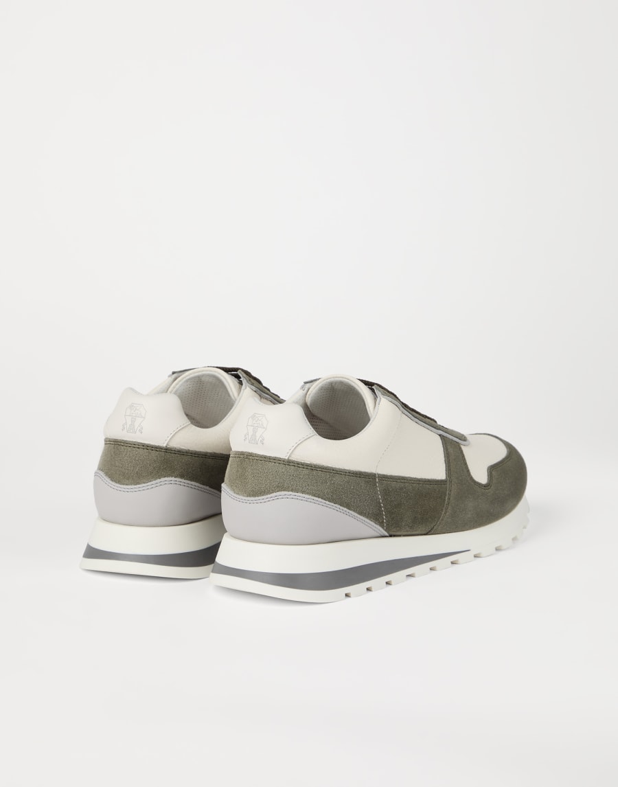 Calfskin and suede runners Panama Man - Brunello Cucinelli