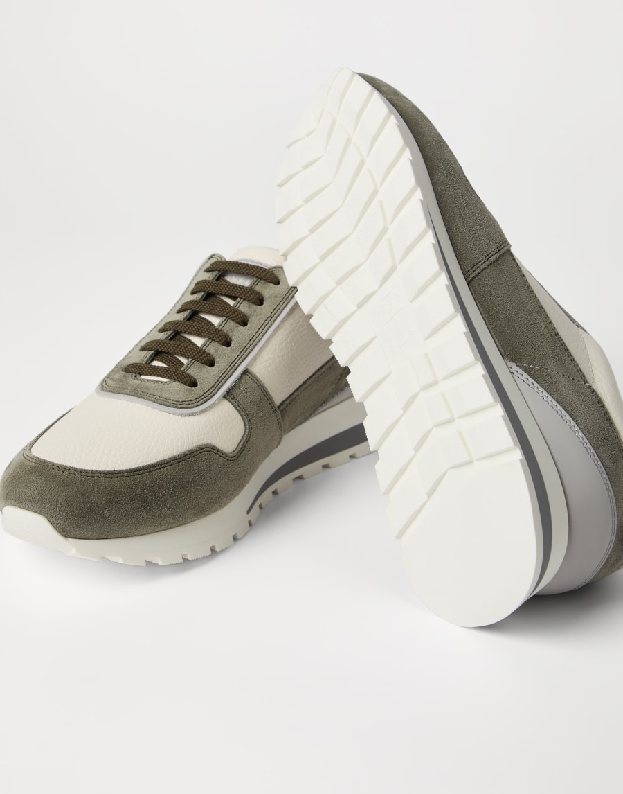 Calfskin and suede runners Panama Man - Brunello Cucinelli