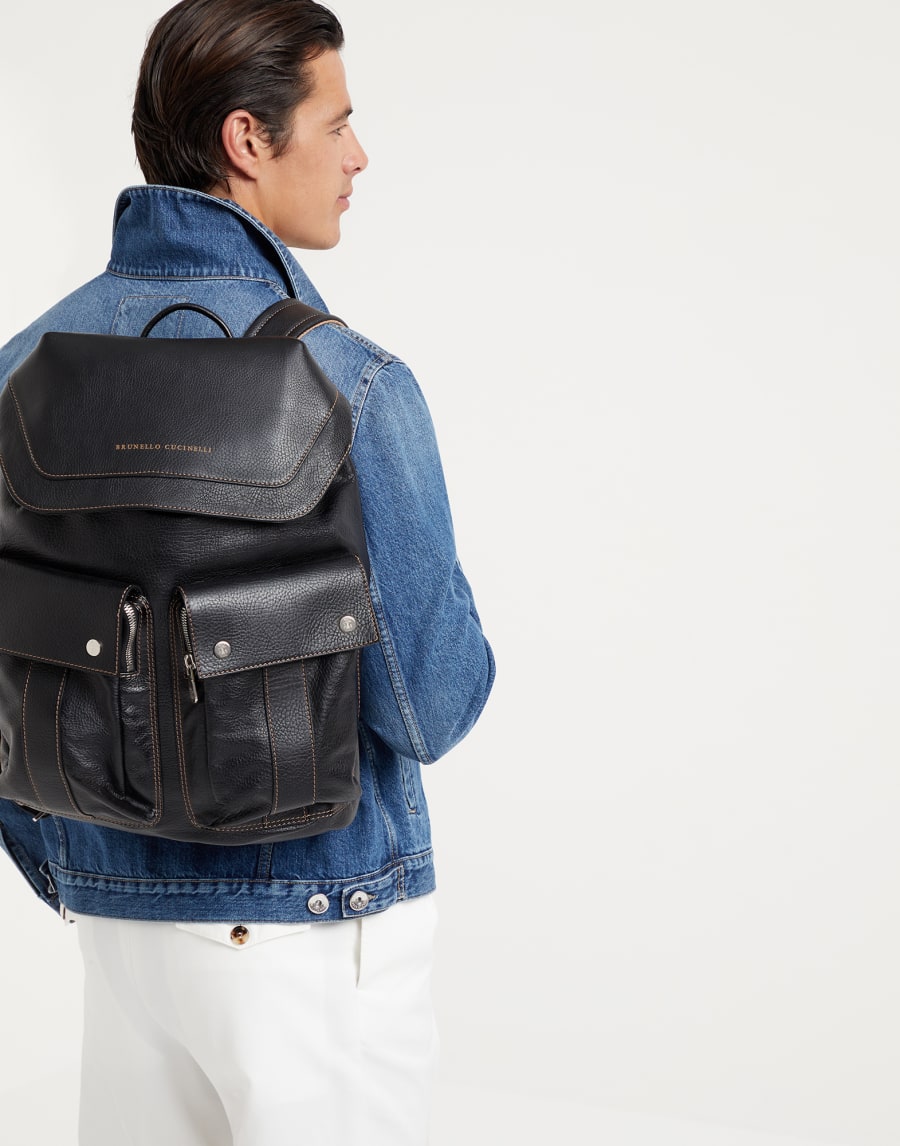 Leisure backpack Black Man - Brunello Cucinelli