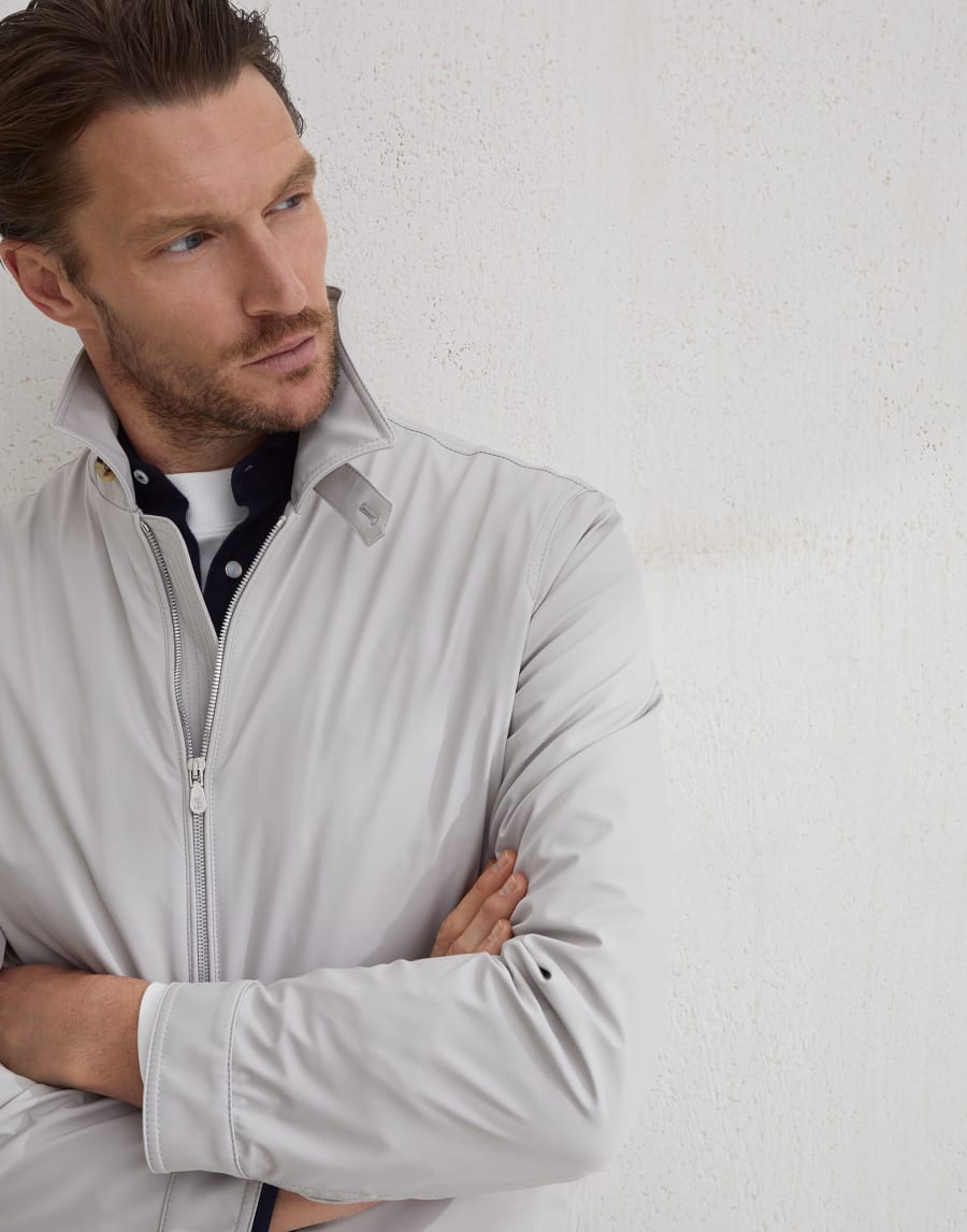 Nylon bomber jacket Ivory Man - Brunello Cucinelli