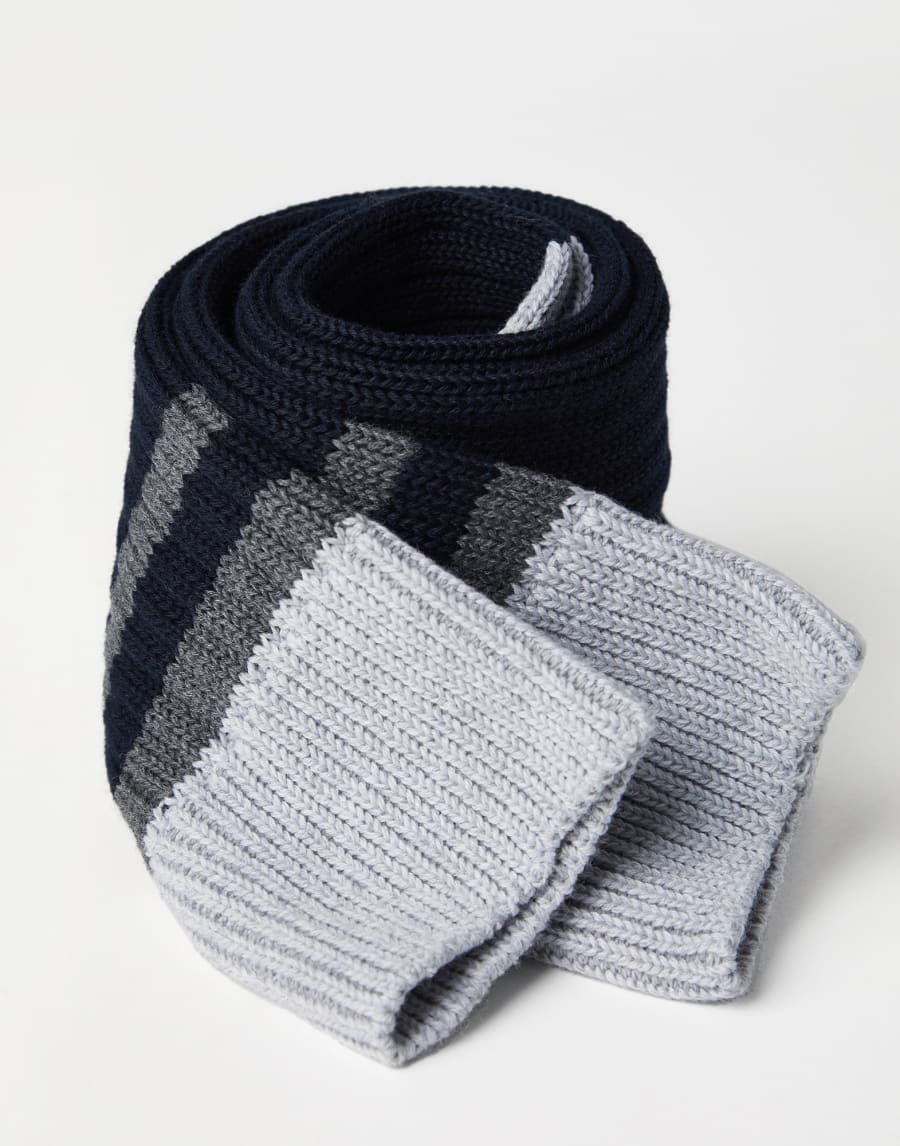 Socks with stripes Navy Blue Man - Brunello Cucinelli