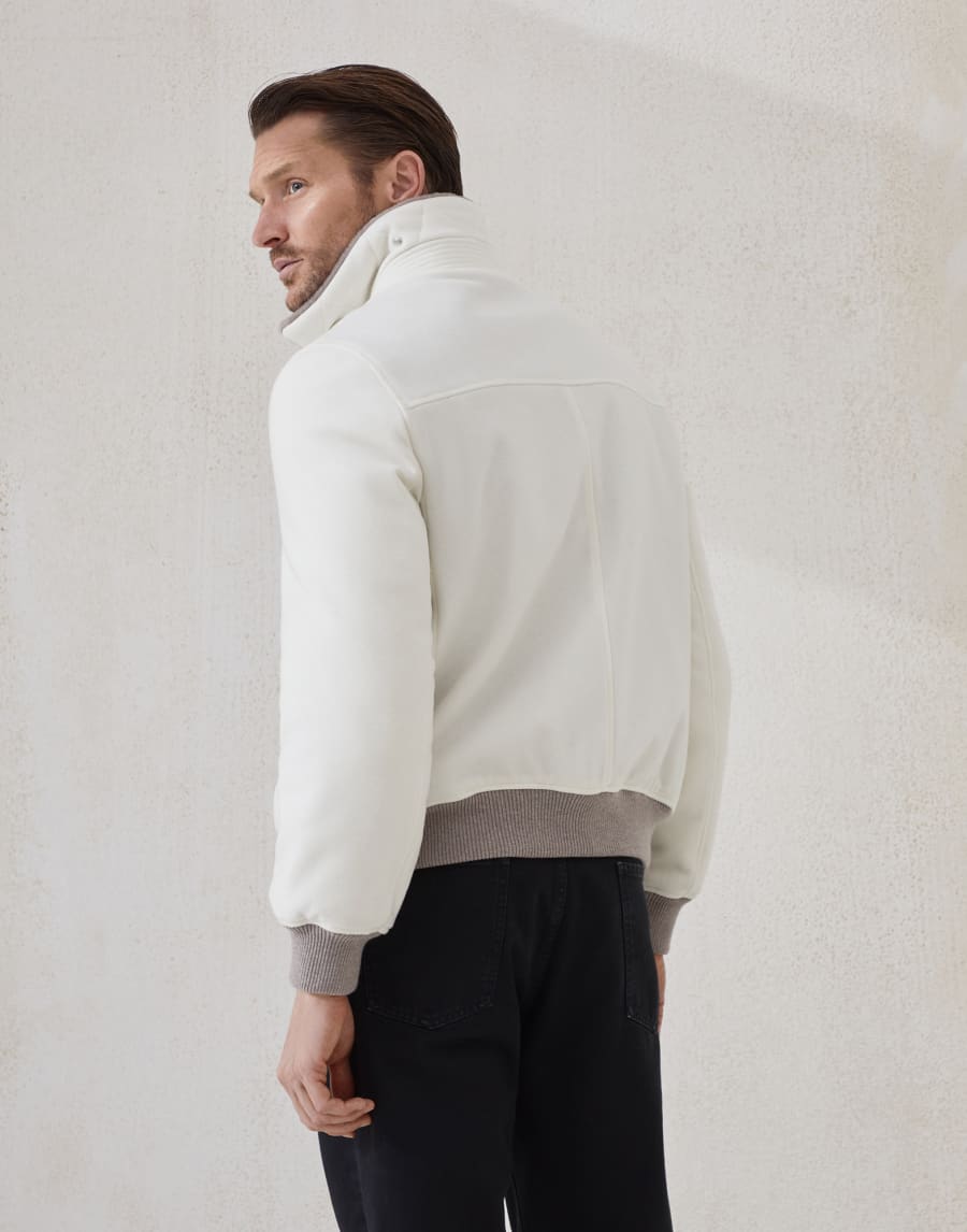 羊绒空军服式短夹克 巴拿马色 男款 - Brunello Cucinelli