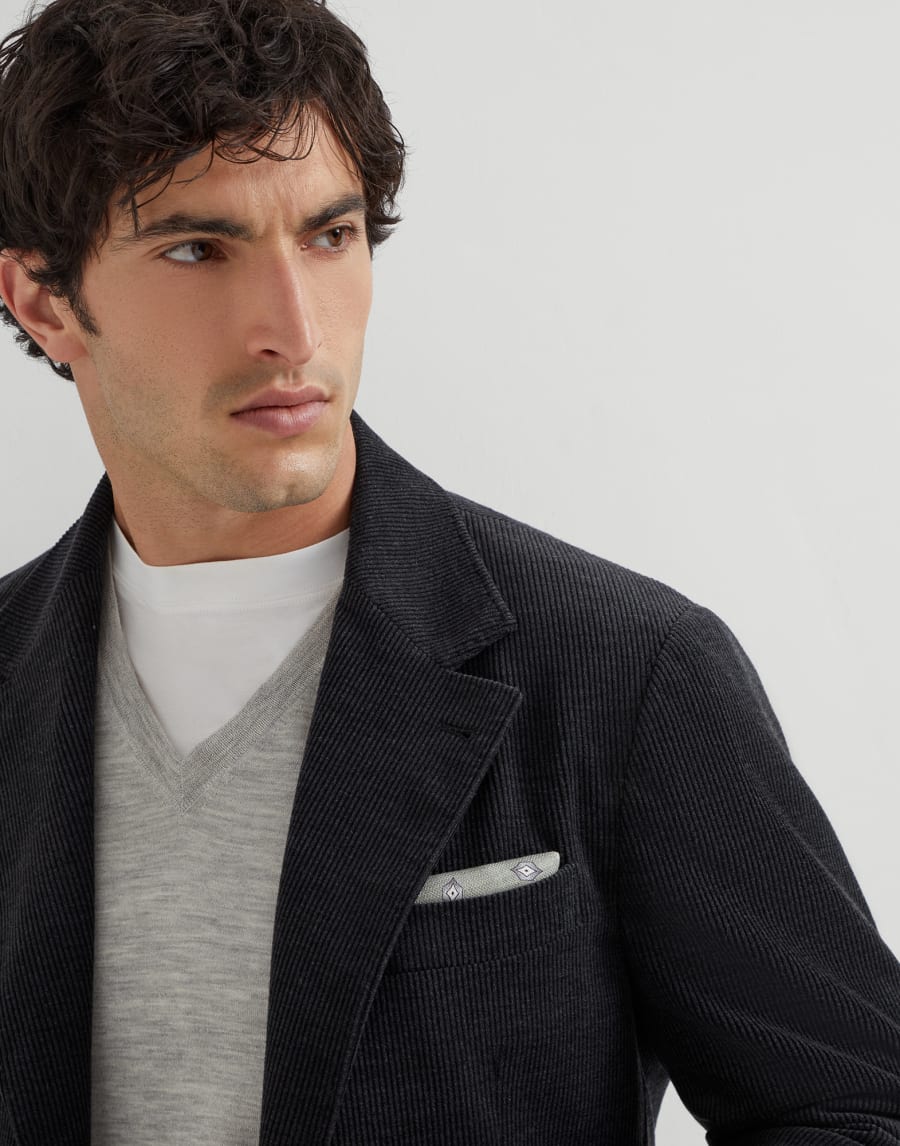 Pocket square with pattern Khaki Man - Brunello Cucinelli