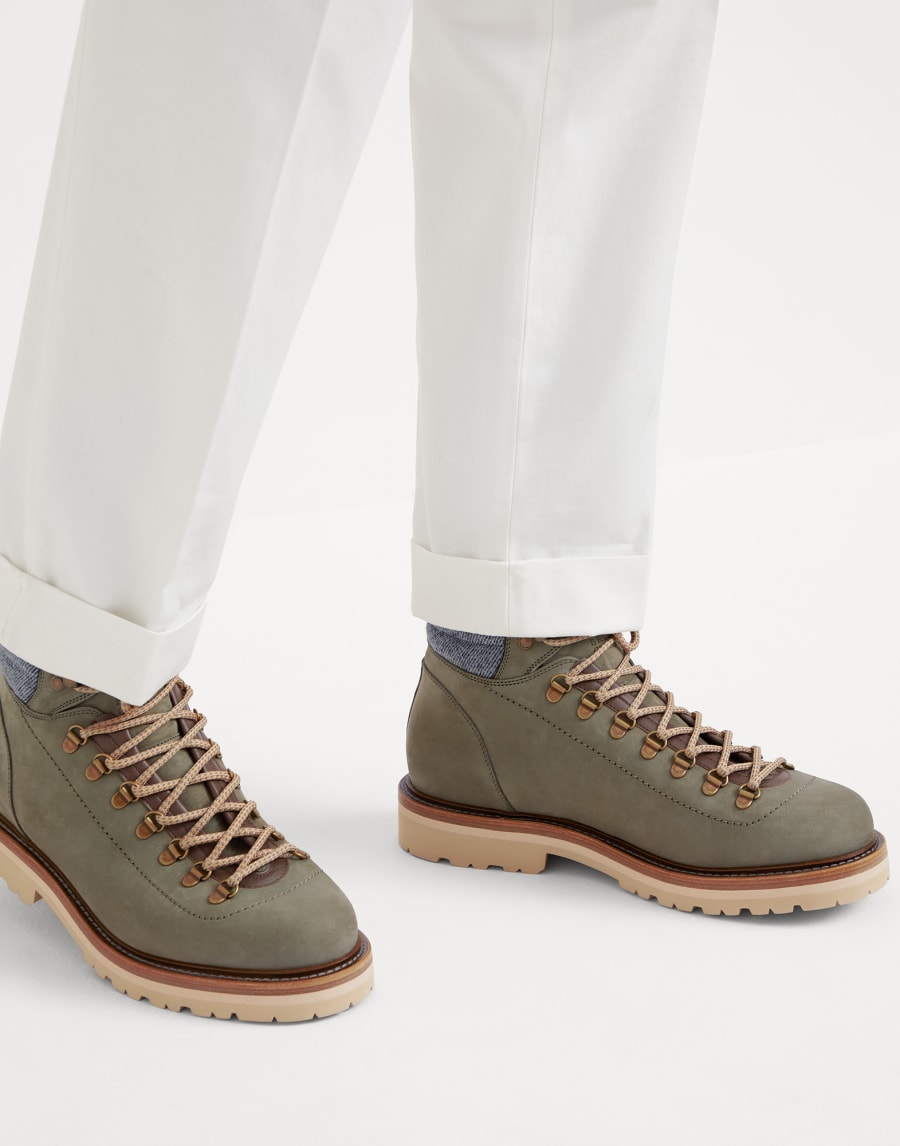Nubuck Mountain Boot Military Man - Brunello Cucinelli