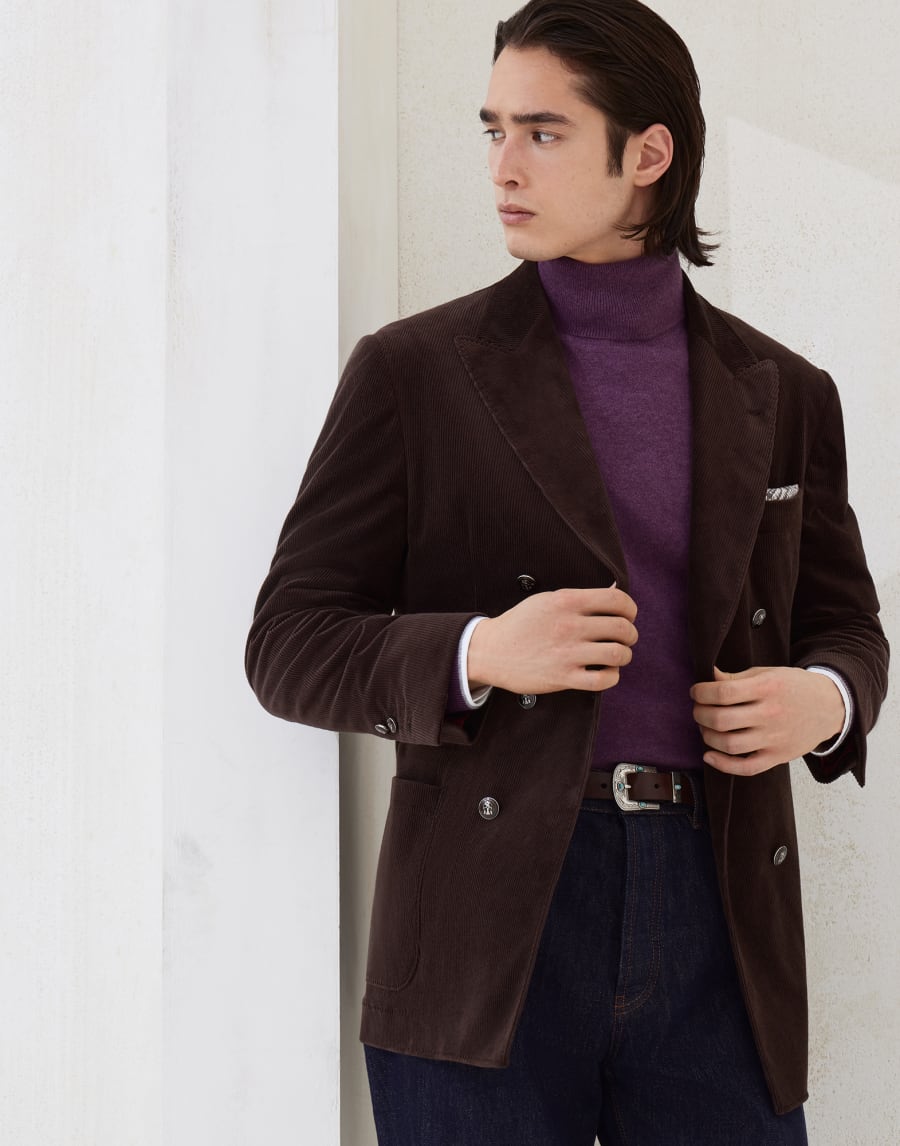 Джемпер с высоким воротником Фиолетовый Мужчина - Brunello Cucinelli