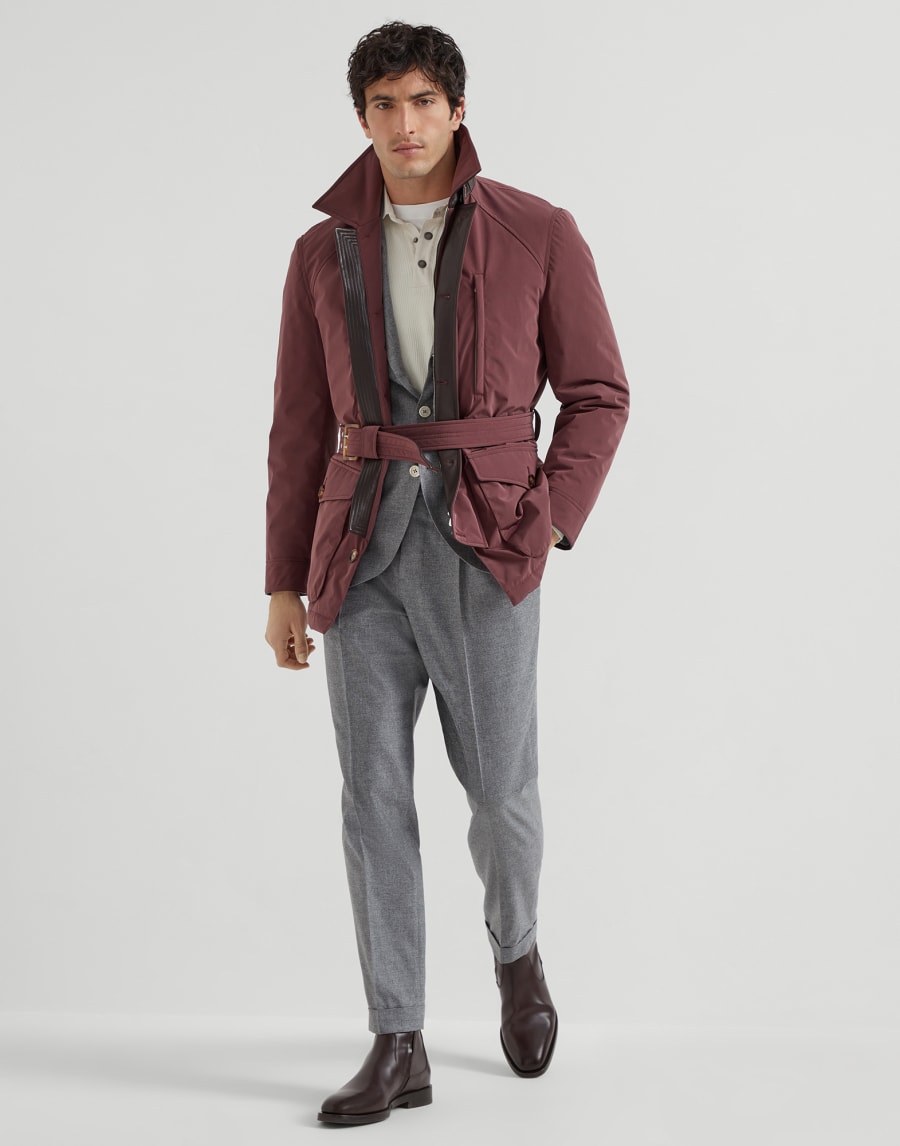 Sahariana con cintura Burgundy Uomo - Brunello Cucinelli