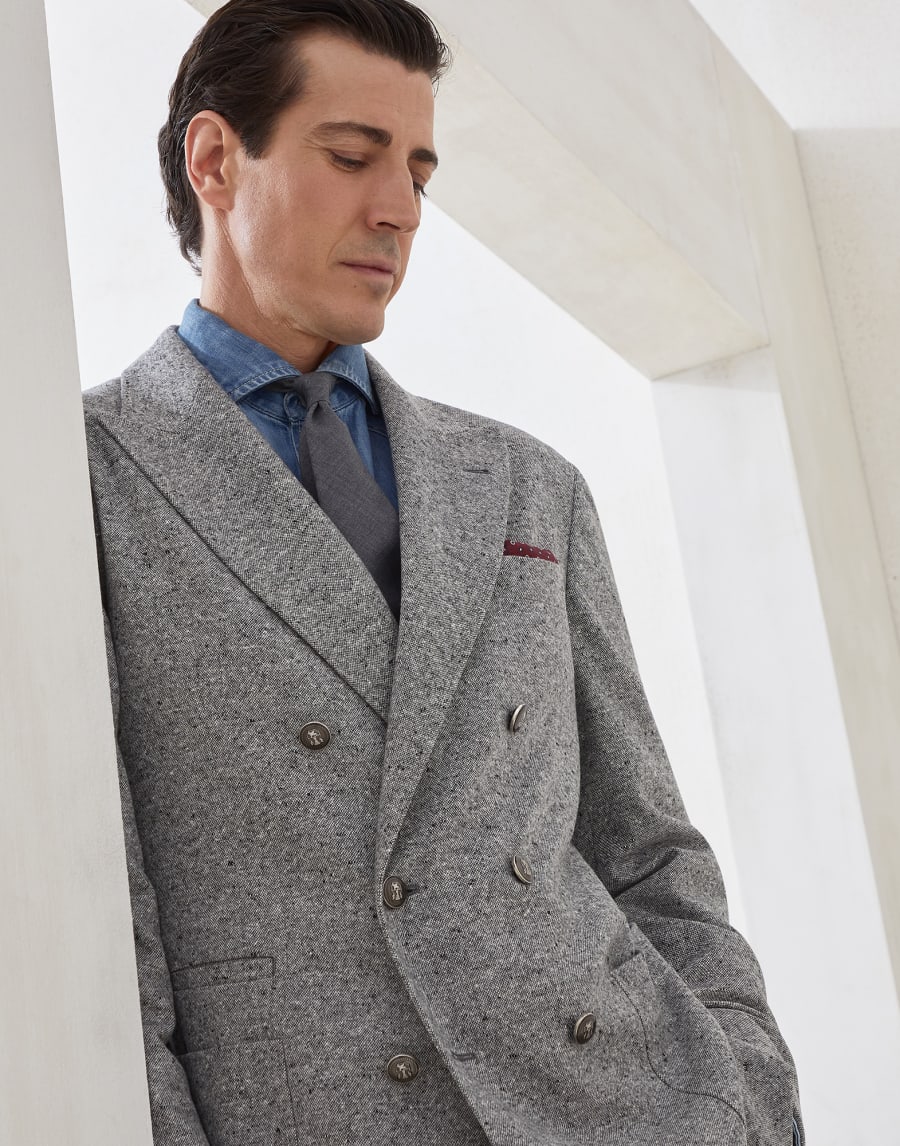 Sharkskin suit Medium Grey Man - Brunello Cucinelli