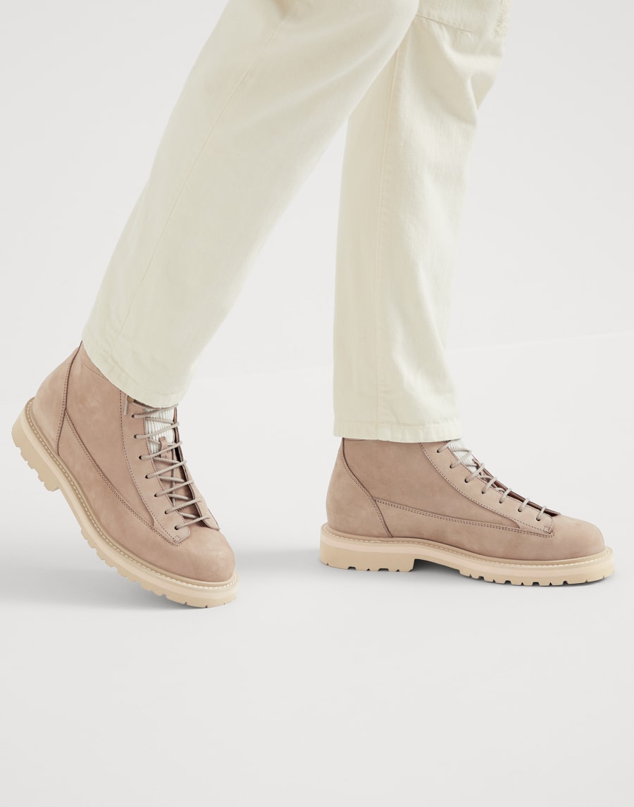 Nubuck boot Beige Man - Brunello Cucinelli