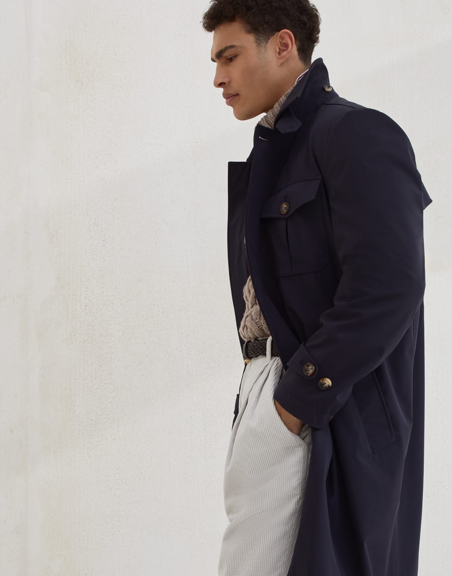 Redingote Navy Blue Man - Brunello Cucinelli