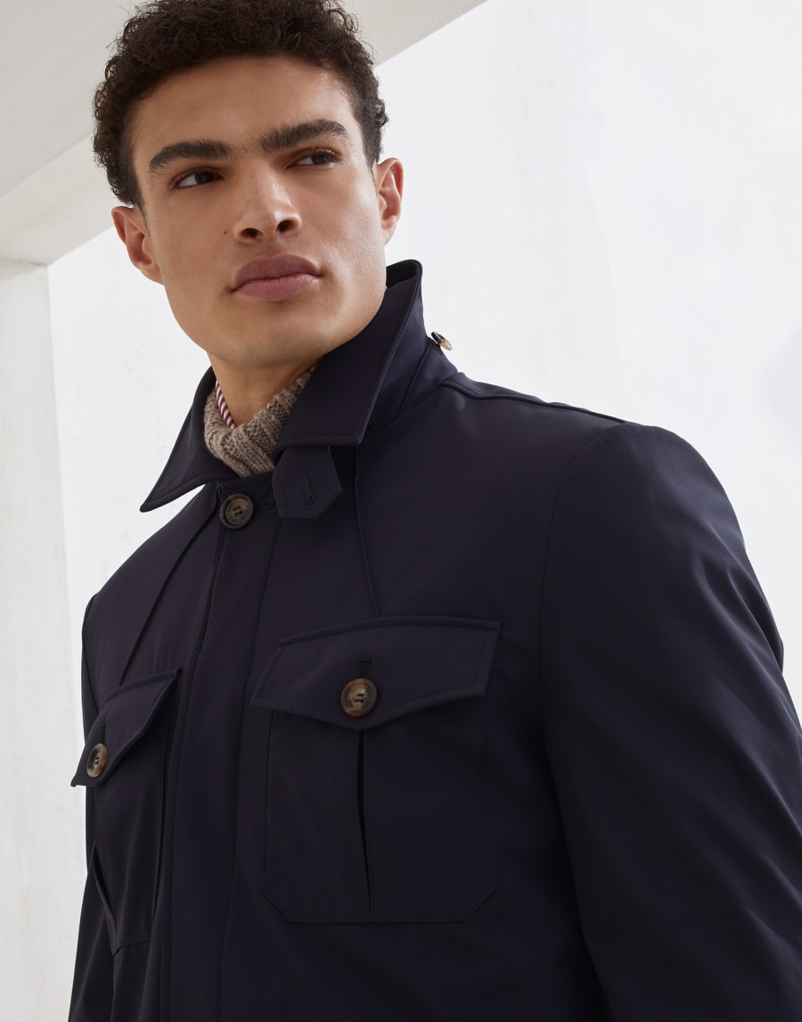 Redingote Blu Navy Uomo - Brunello Cucinelli