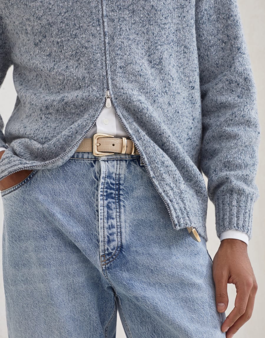 Ceinture en alligator Sable Homme - Brunello Cucinelli