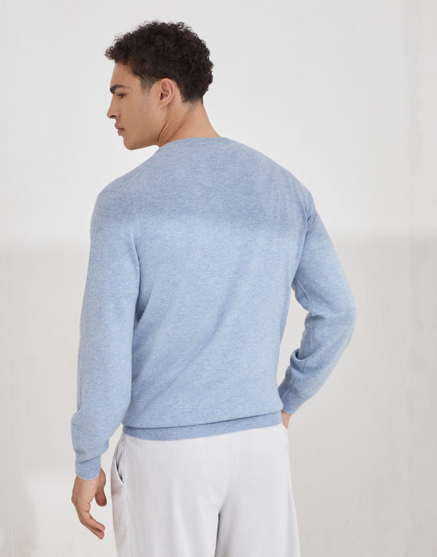 Cashmere sweater Denim Man - Brunello Cucinelli