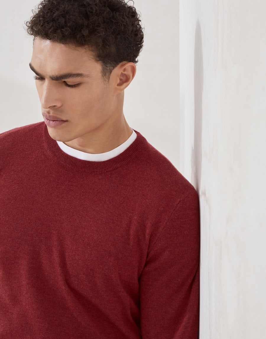 Cashmere sweater Purple-Red Man - Brunello Cucinelli