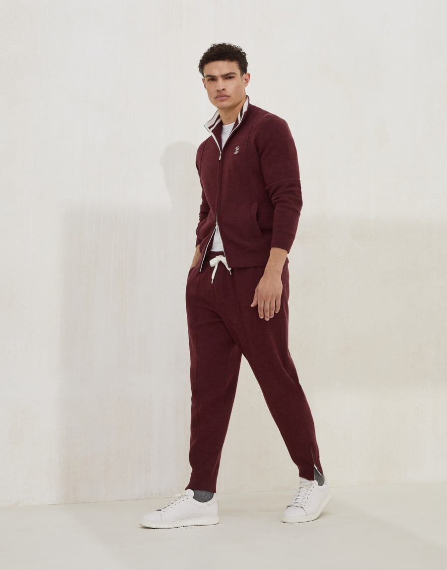 T-shirt with faux-layering Pearl Grey Man - Brunello Cucinelli