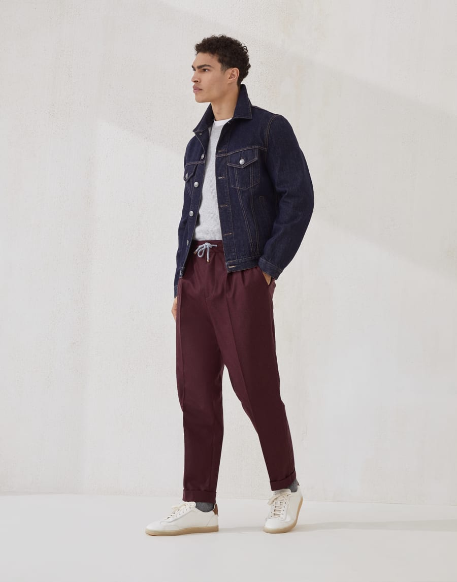 Giubbino quattro tasche Denim Scuro Uomo - Brunello Cucinelli