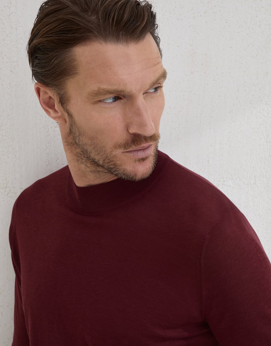 Lightweight sweater Amaranth Man - Brunello Cucinelli
