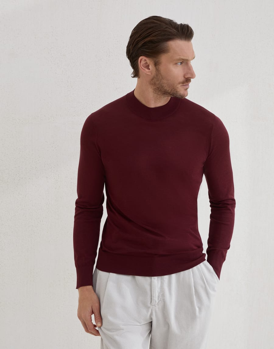 Lightweight sweater Amaranth Man - Brunello Cucinelli