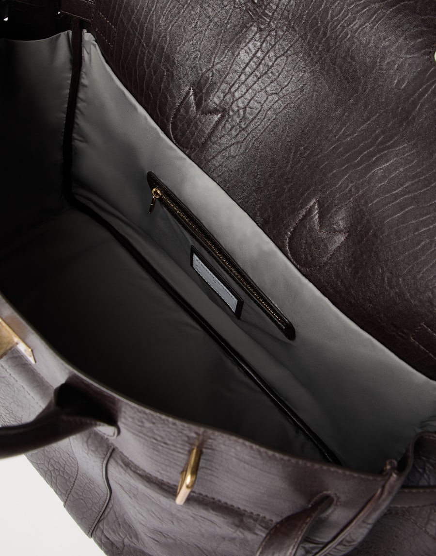 Leather country bag Brown Man - Brunello Cucinelli