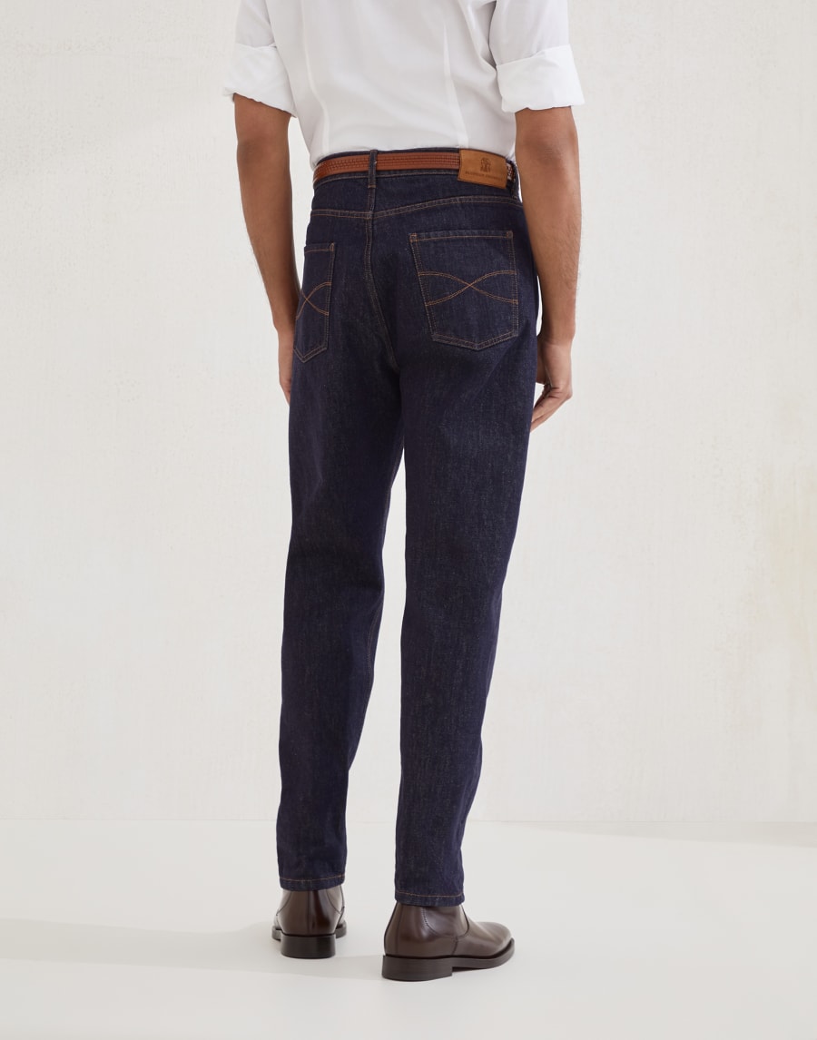 Pantalon cinq poches coupe Iconic Denim Foncé Homme - Brunello Cucinelli
