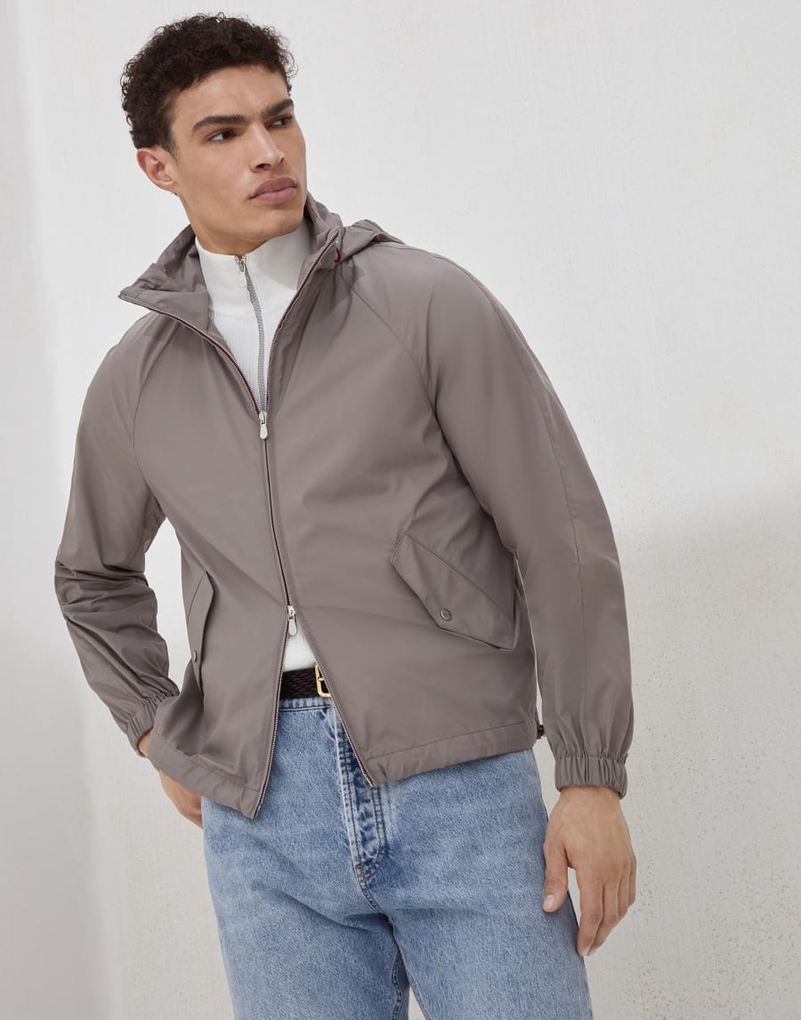 Outerwear with hood Grey Man - Brunello Cucinelli