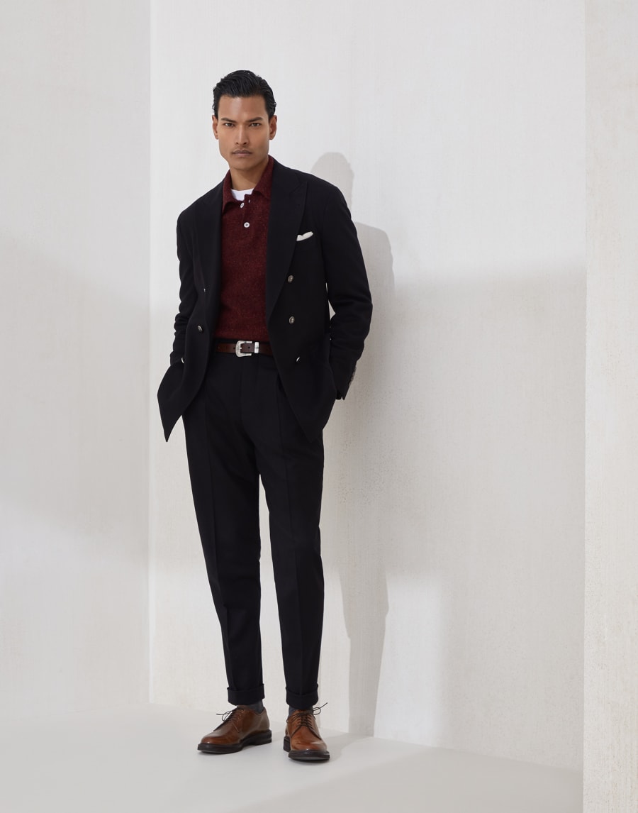 Flecked polo shirt Amaranth Man - Brunello Cucinelli