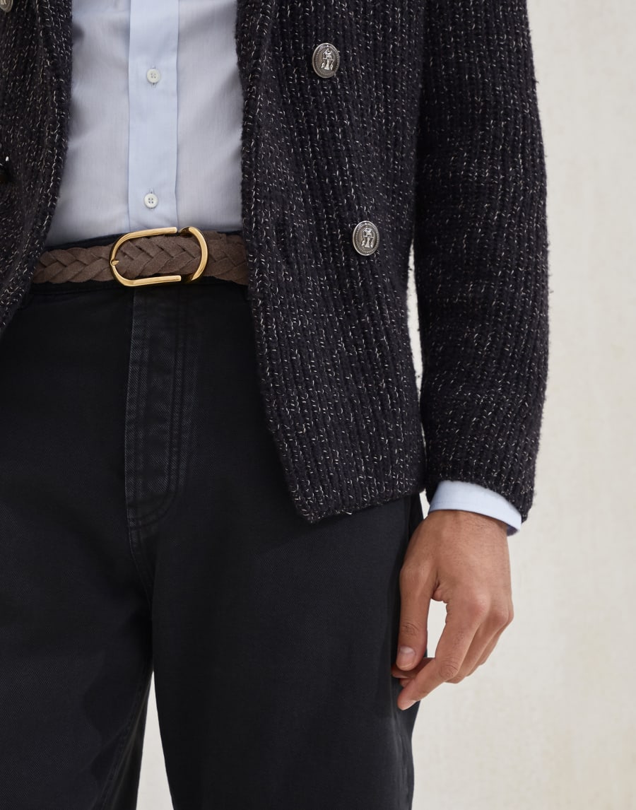 ガーメントダイ デニム トラウザーズ ブラック メンズ - Brunello Cucinelli