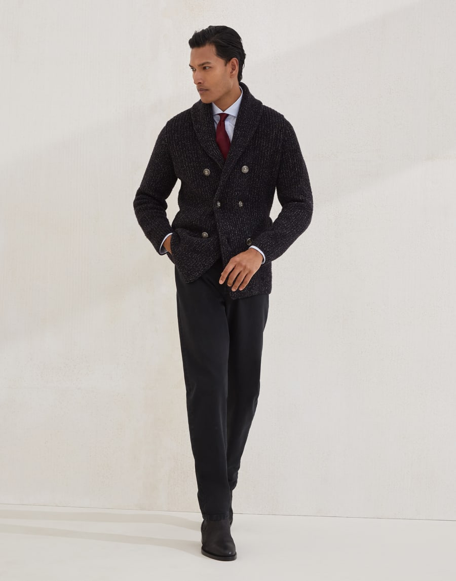 ガーメントダイ デニム トラウザーズ ブラック メンズ - Brunello Cucinelli