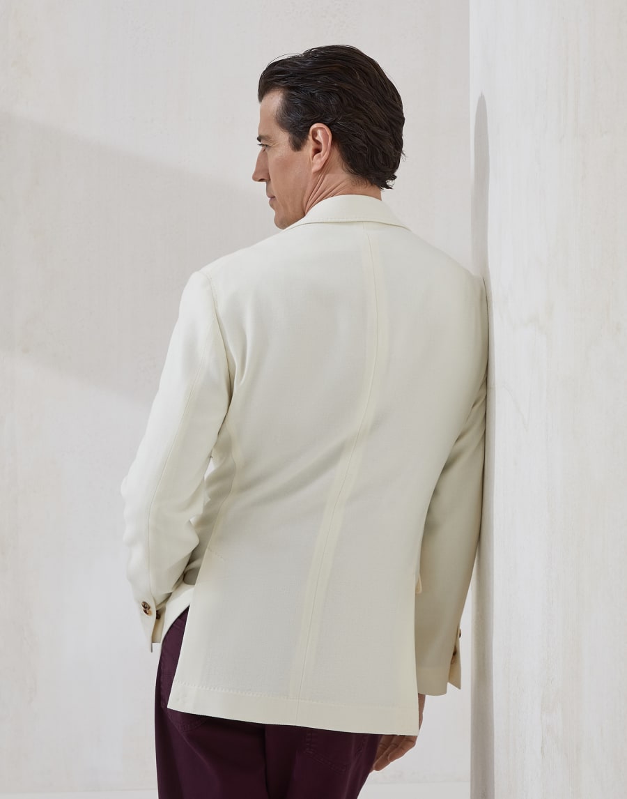 Blazer with large peak lapel Panama Man - Brunello Cucinelli