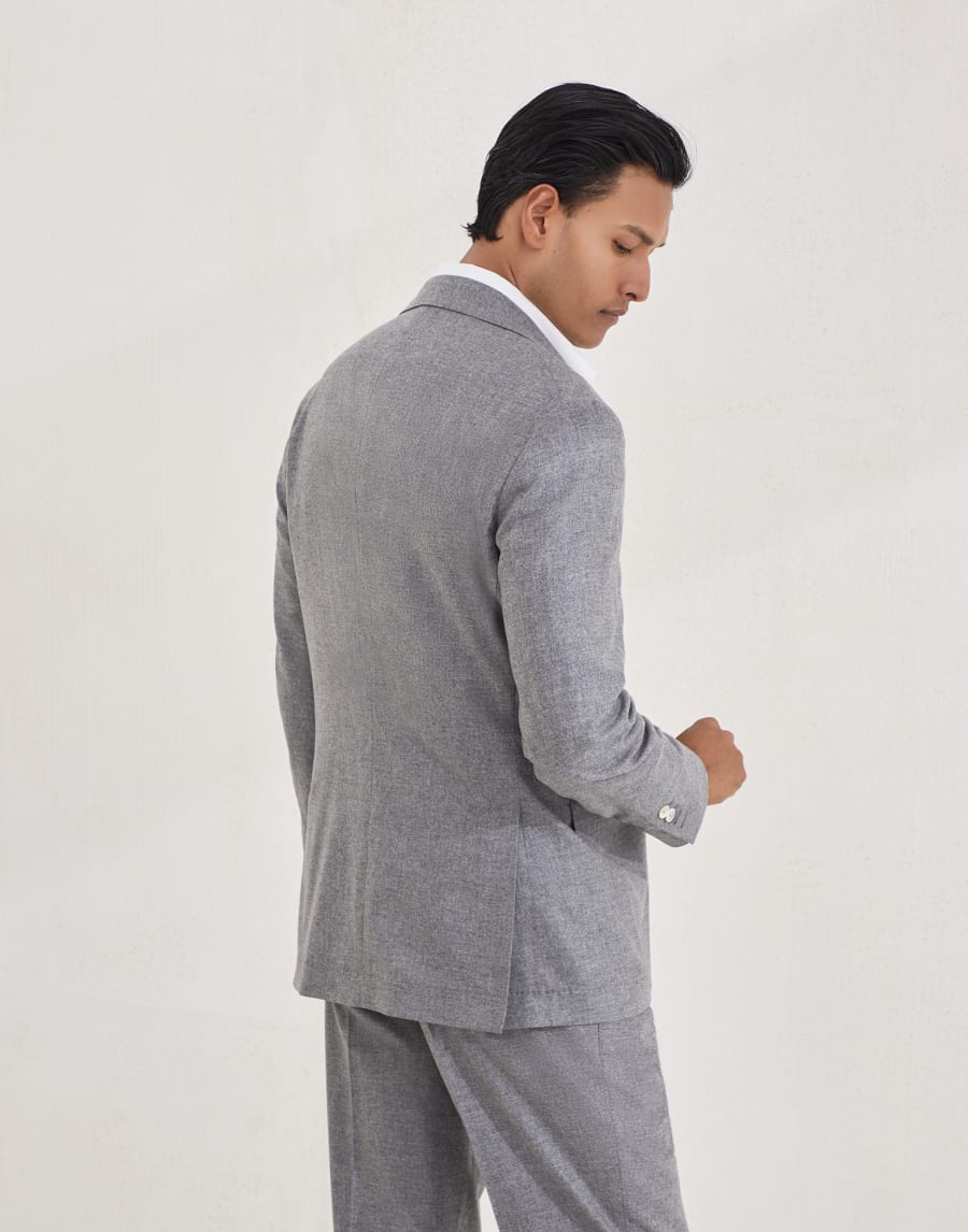 Flannel blazer Grey Man - Brunello Cucinelli