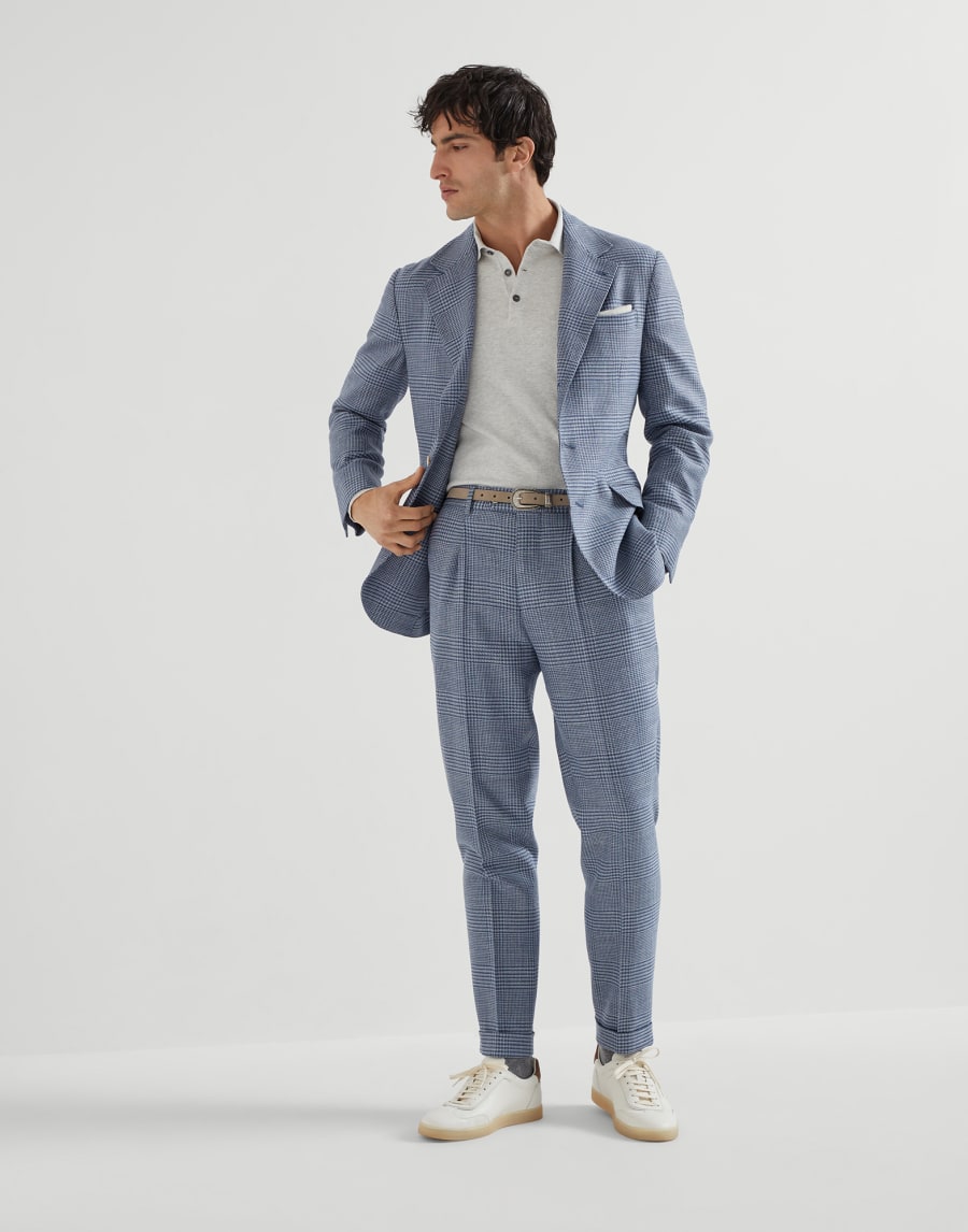 Prince of Wales trousers Denim Man - Brunello Cucinelli