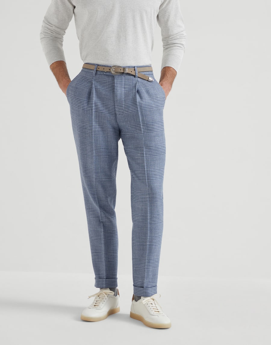 Prince of Wales trousers Denim Man - Brunello Cucinelli