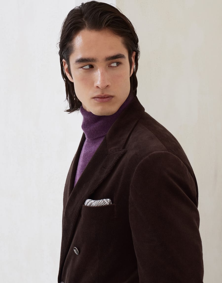 Prince of Wales pocket square Light Grey Man - Brunello Cucinelli