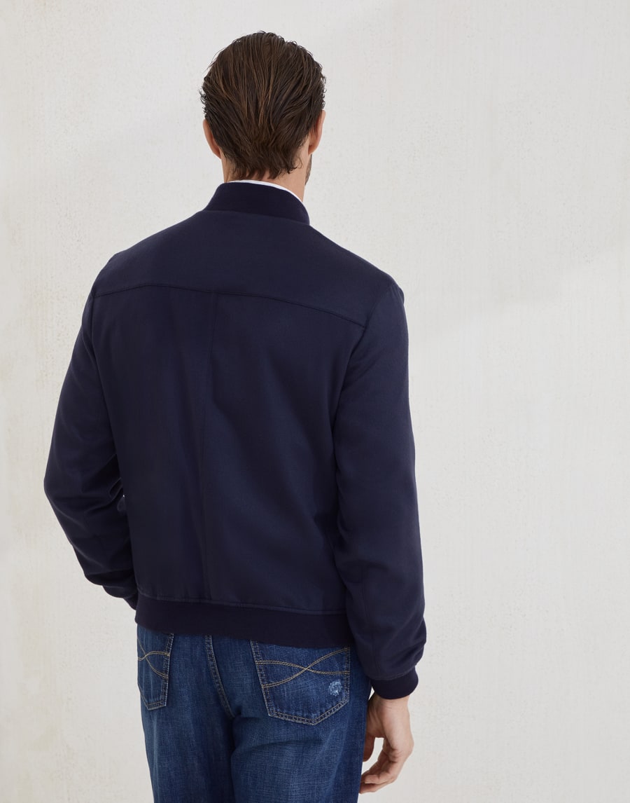 Bomber in cashmere Avio Uomo - Brunello Cucinelli