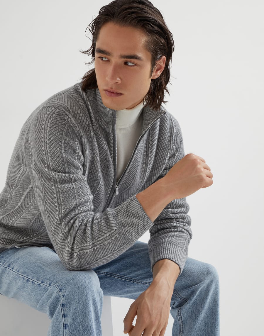 Vanisé cardigan Dark Grey Man - Brunello Cucinelli