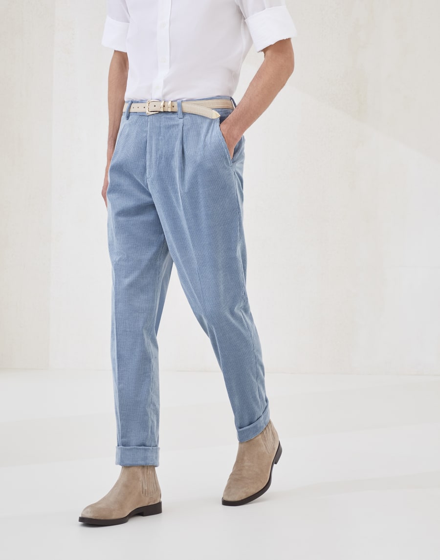 Pantalone in velluto a coste Denim Uomo - Brunello Cucinelli