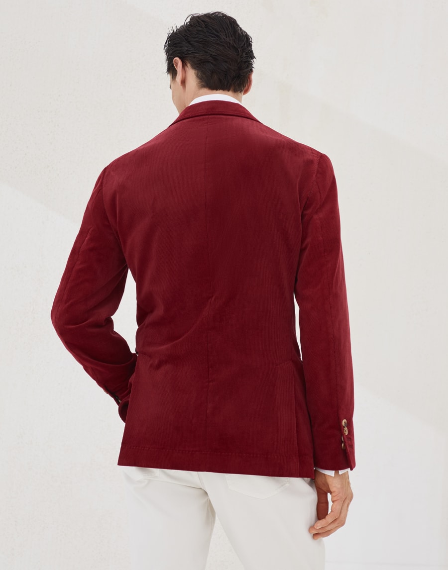 Velvet blazer Purple-Red Man - Brunello Cucinelli