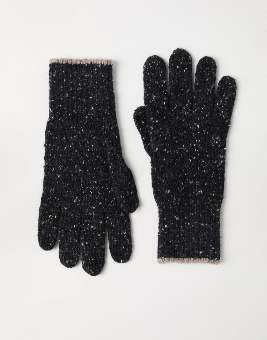 Knit gloves Anthracite Man - Brunello Cucinelli