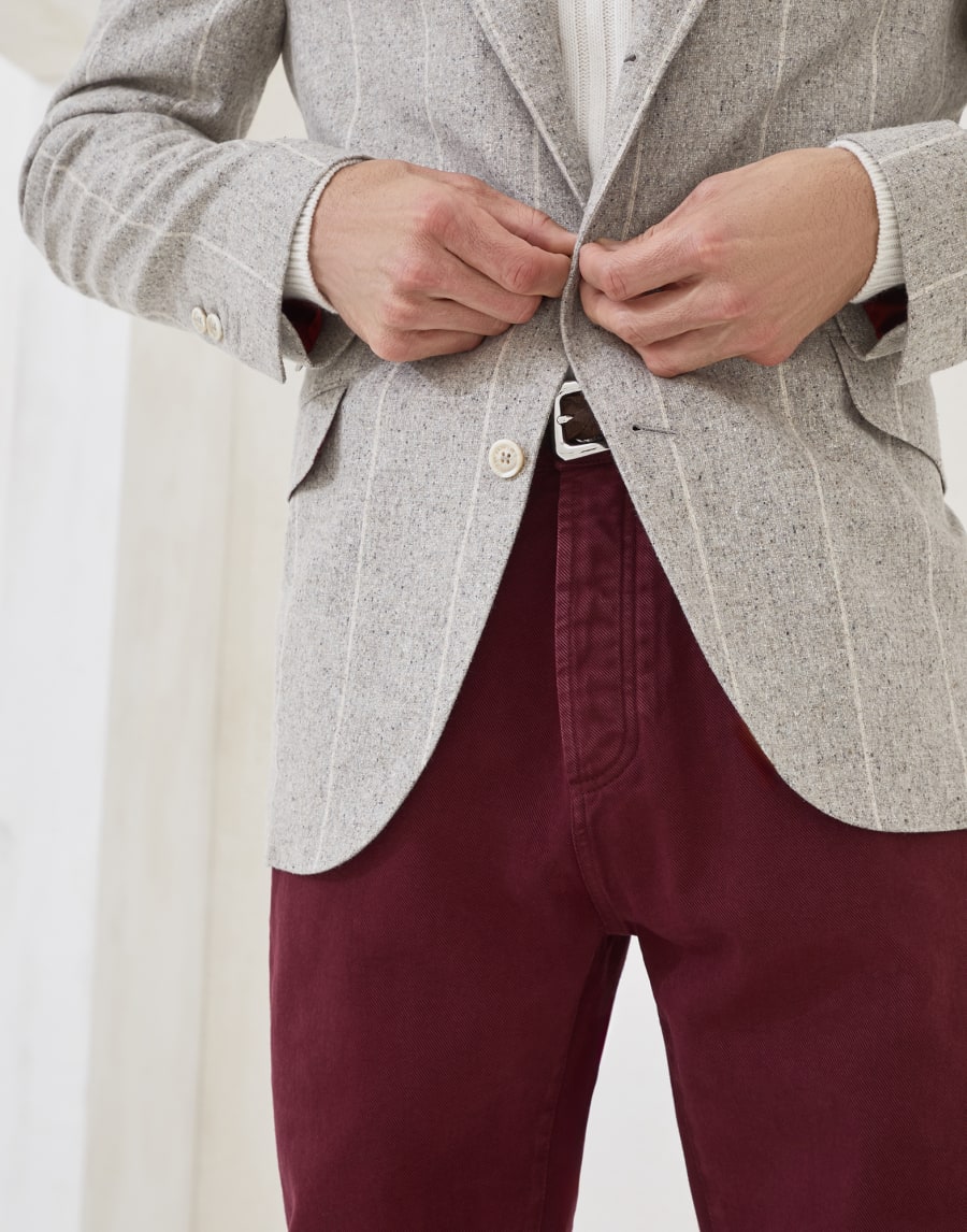 Leisure fit five-pocket trousers Amaranth Man - Brunello Cucinelli