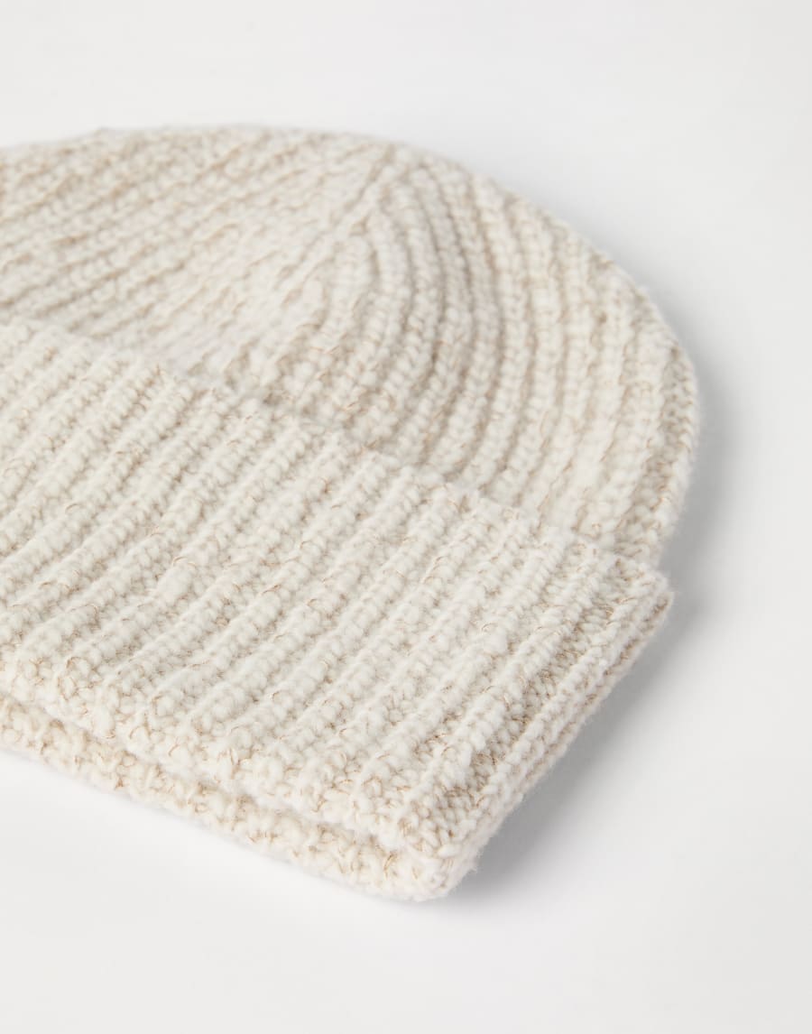 Knit beanie Ecru Man - Brunello Cucinelli