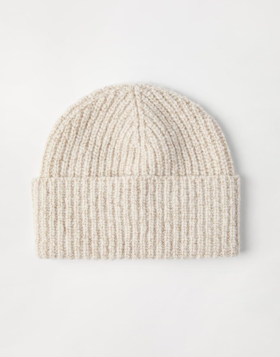 Knit beanie Ecru Man - Brunello Cucinelli
