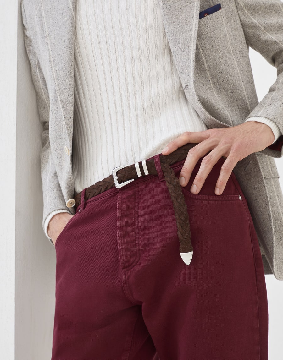Calfskin belt Rust Brown Man - Brunello Cucinelli