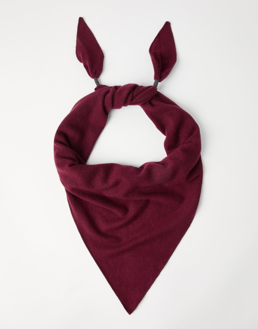 Scarf with monili Amaranth Woman - Brunello Cucinelli