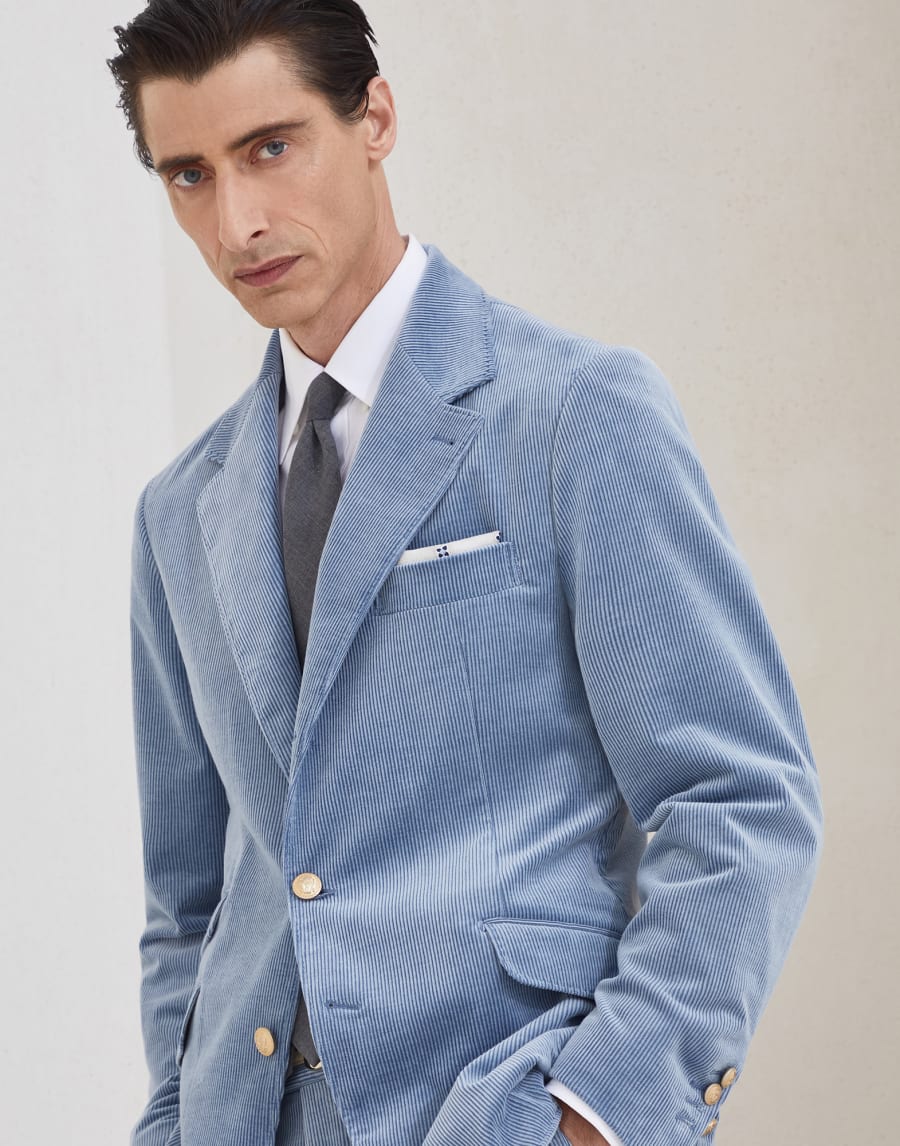 Prince of wales suit Denim Man - Brunello Cucinelli