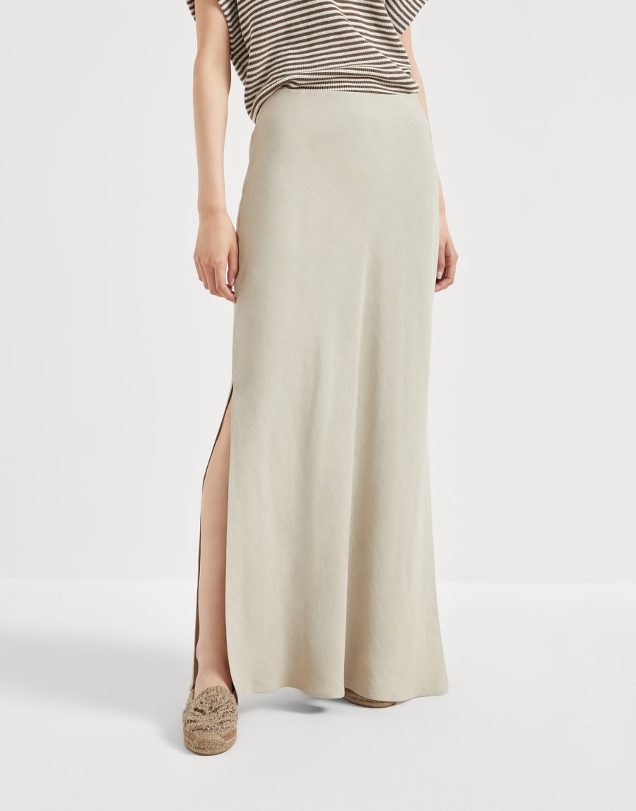Юбка, скроенная по косой Песок пустыни Женщина - Brunello Cucinelli